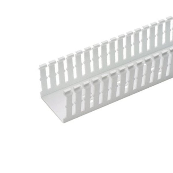 Wire Duct, Narrow Slot, White, 3.25 W x 4 D