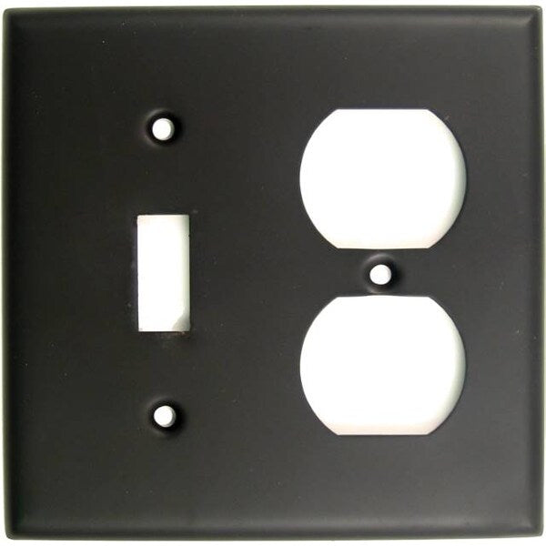 Double Switch/Receptacle Switch Plate, Number of Gangs: 2 Oil Rubbed Bronze Finish