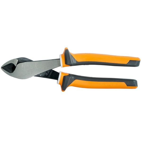 Diagonal Cutting Pliers, Insulated, Angled Head, 8-Inch