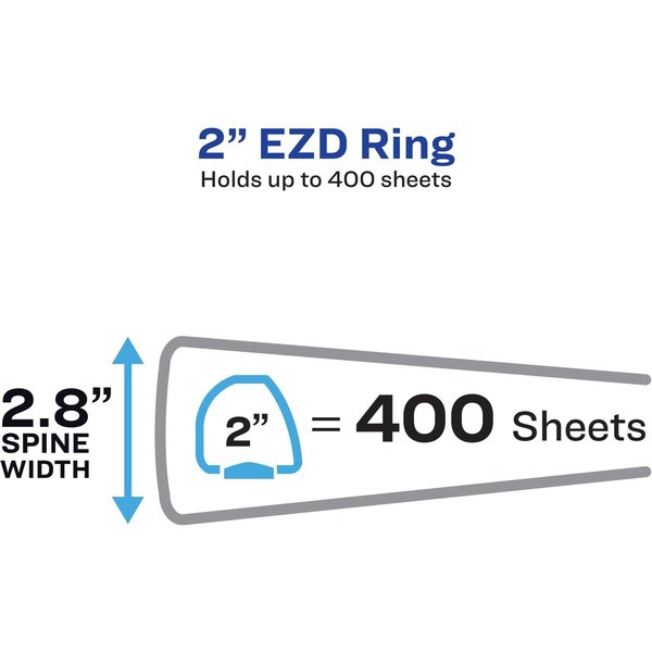 Binder, Durable View, EZD Rings, 2