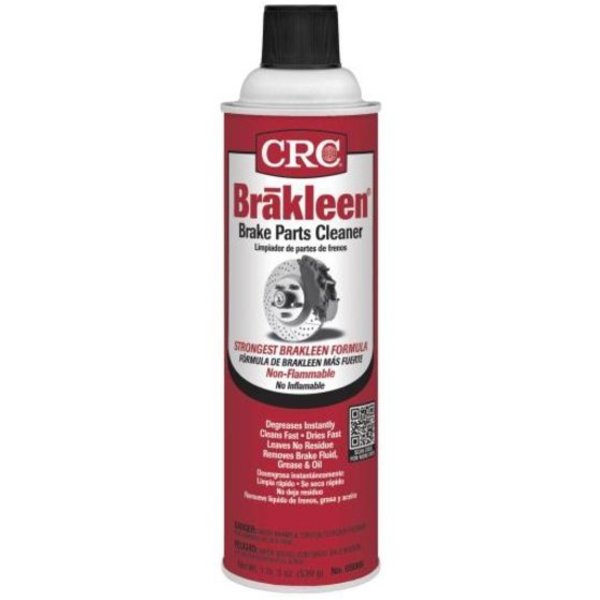Brake Parts Cleaner, Aerosol Spray Can, 20 oz, Solvent, Chlorinated, Nonflammable, No VOC