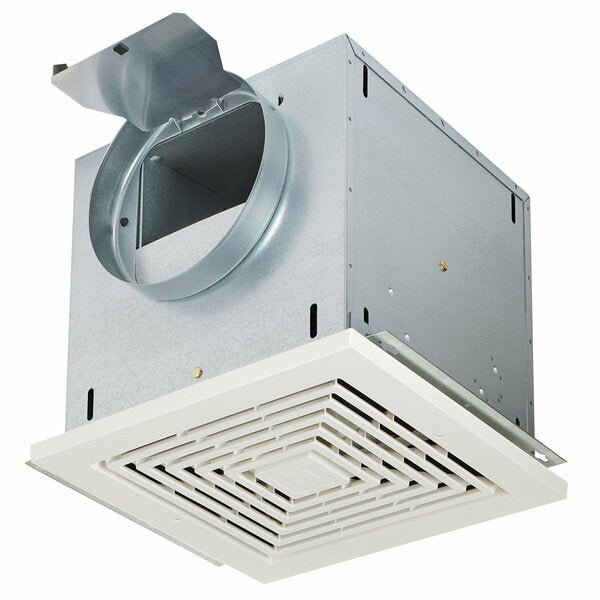 Commercial Fan, 120V AC, White Grille