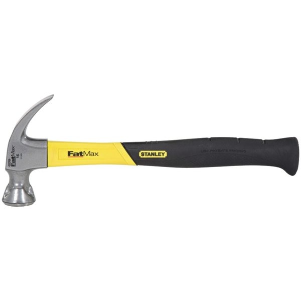 16 oz. Fatmax Curved Claw Hammer, Smooth Face, 13 1/2 in L Graphite Handle, Steel Head