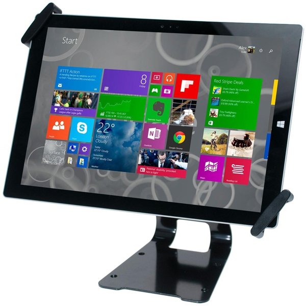 Tablet Stand, Black, Metal, 4-5/8