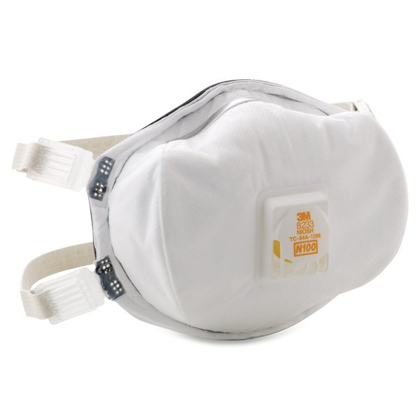 N100 Disposable White Particulate Respirator w/ Valve