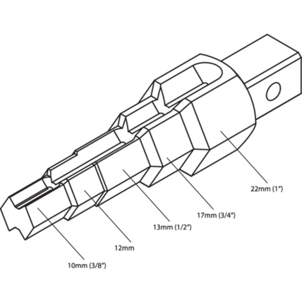 Combi-Stepped Key, 5 Steps 3/8