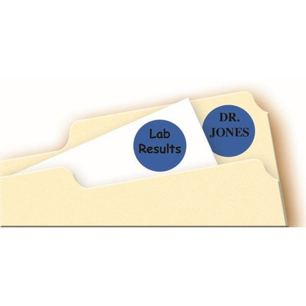 AveryÂ® Dark Blue Removable Print or Write Color Coding Labels for Laser and Inkjet Printers 5469, 3/4
