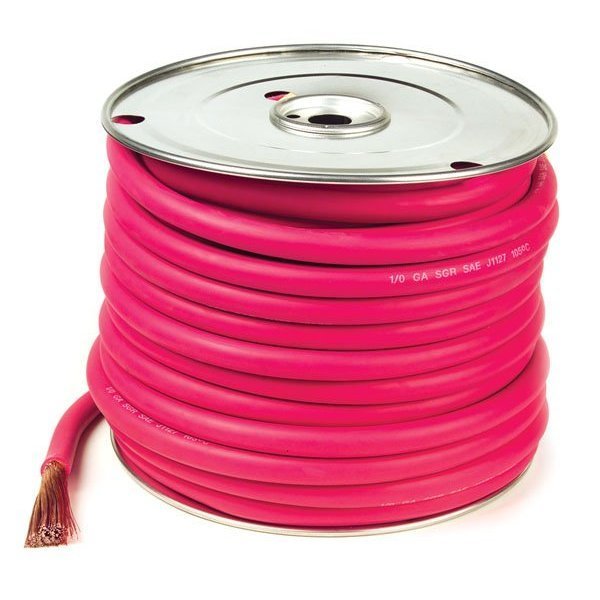 Welding Cable, Red, 6Ga, 100 ft. Spool