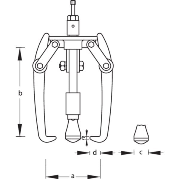 Puller Hydraulic, 3-Arm Pattern, 300 x 190