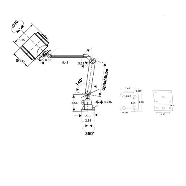 5 Watt Waterproof LED Universal Arm Work Light
