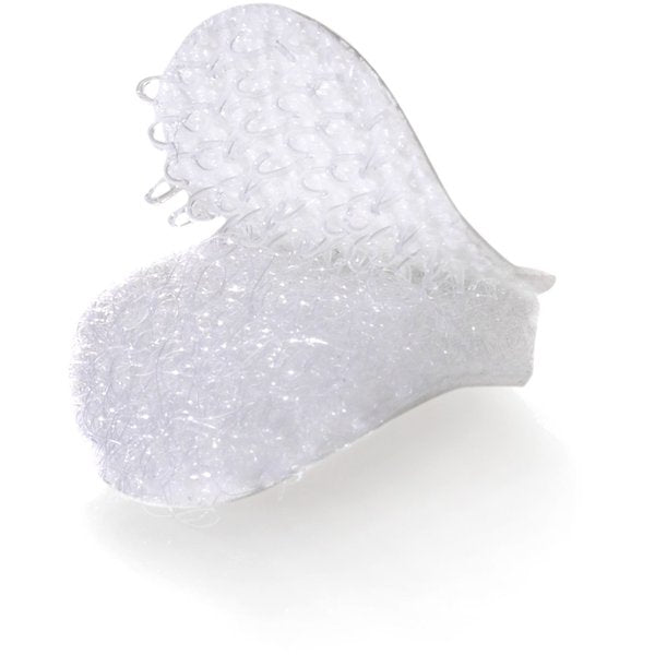 Reclosable Fastener, Disc, Rubber Adhesive, 5/8 in, White, 15 PK