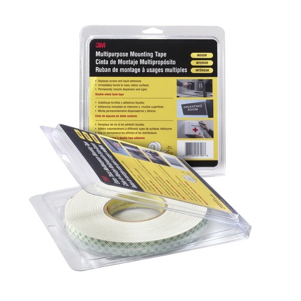 Double Sided Tape, Urethane Foam, 3/4in