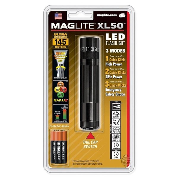 MAGLITE LED 200 Lumens Tactical Black Mini Flashlight