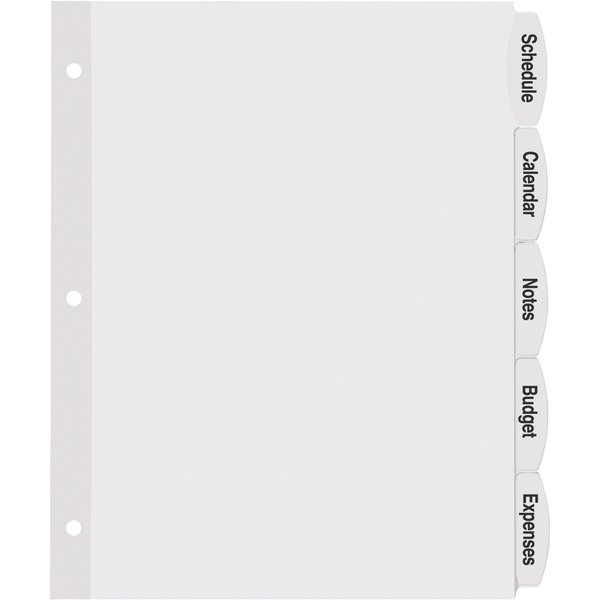 Dividers, Ezpeel, Lbl, 5 Tb, PK4