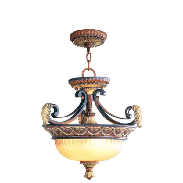 Villa Verona 2 Light Verona Bronze with Aged Gold Leaf Convertible