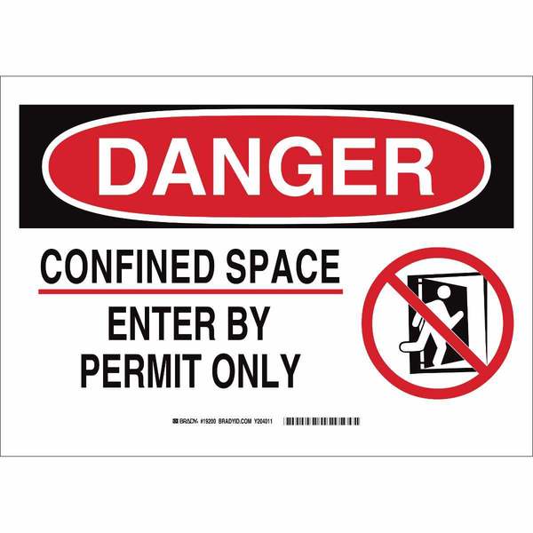 Sign, Confined Space, Thickness: 0.059