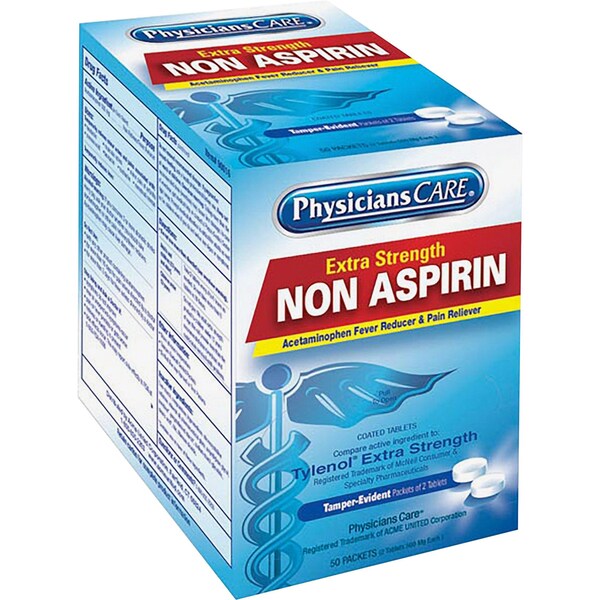Non-Aspirin, Tablet, 500mg, PK50
