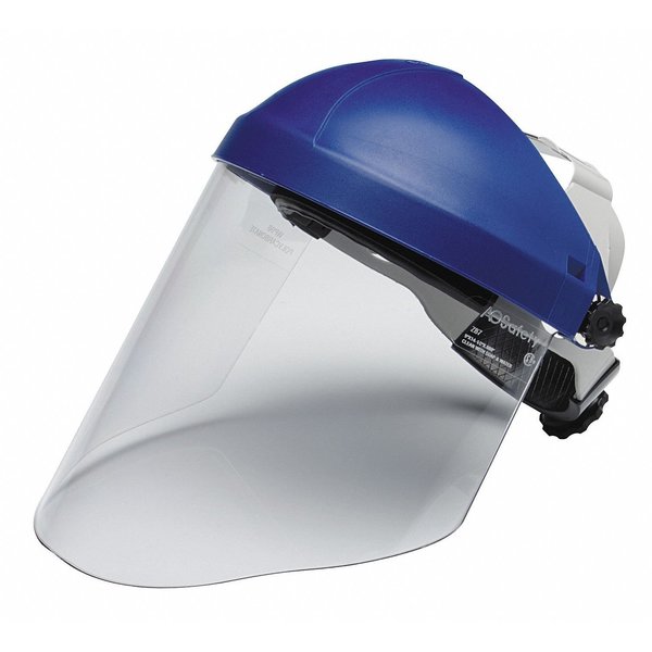 Faceshield Visor, Polycarbonate, Uncoated, 9 in Visor Height, 14.5 in Visor Width, Clear