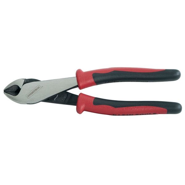 8 1/8 in High Leverage Diagonal Cutting Plier Standard Cut Oval Nose Uninsulated