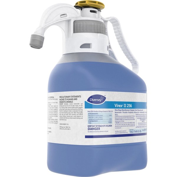 One Step Disinfectant Deodorizing Cleaner Concentrate, 1.4L Hose End Sprayer, Unscented, Blue