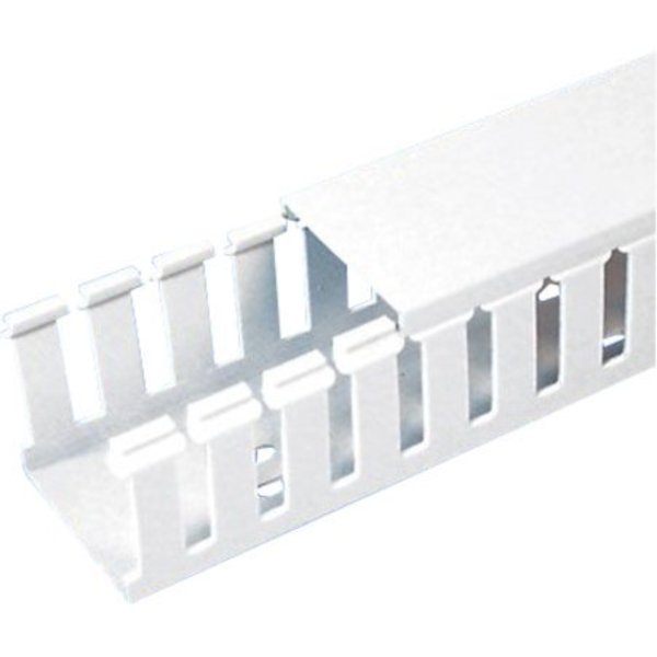 Wire Duct, Wide Slot, White, 1.26 W x 4 D