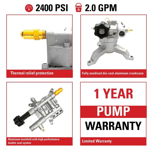 90025 OEM Technologies Axial Cam Pump Kit - 2400 PSI at 2.0 GPM Axial Cam Pump Kit