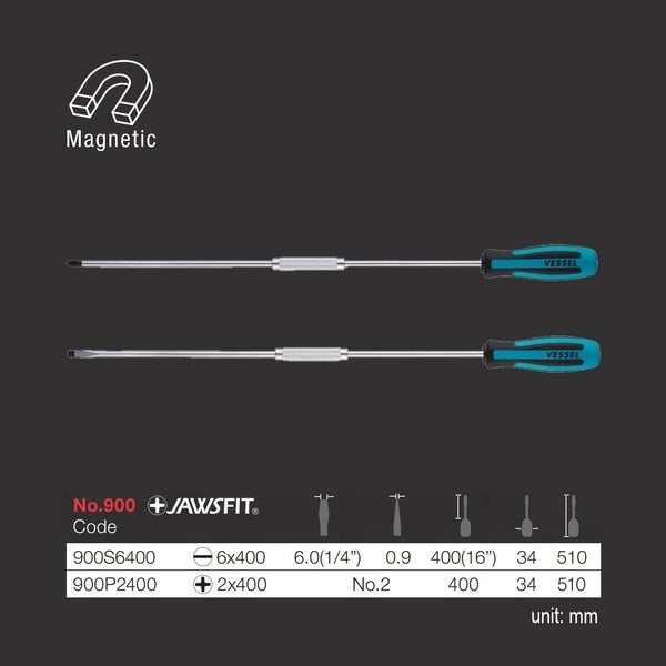 MEGADORA Screwdriver Extra Long Type No.