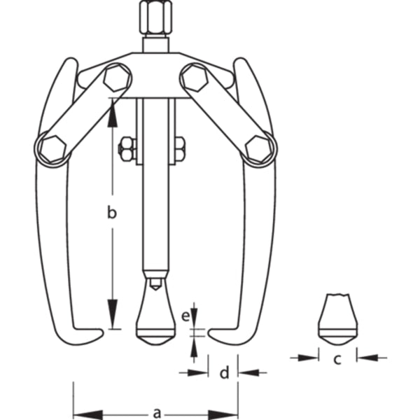 Puller, 3-Arm Pattern, 130 x 160mm