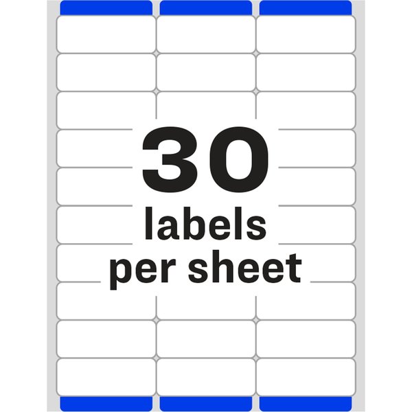 AveryÂ® Easy PeelÂ® Address Labels, Permanent Adhesive, 1