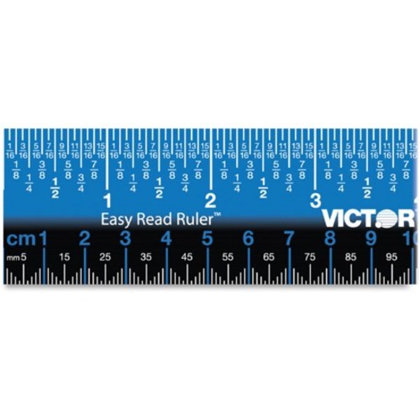 Ruler, Inch, Gloss, White, Plastic, 12in.