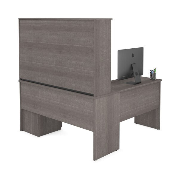 Innova Plus L-Shaped Desk, Bark Gray