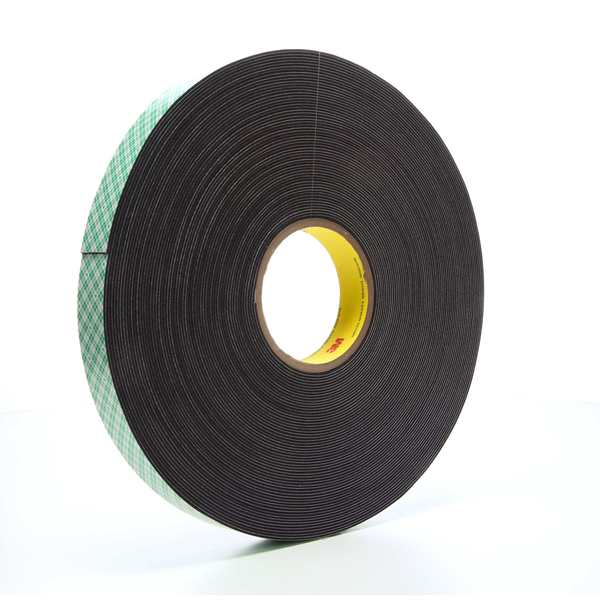 Double Sided Tape, 1 in., Black, 36 yd., PK9