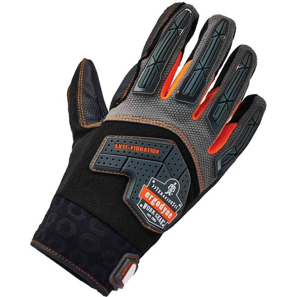 Anti-Vibration Gloves, Black, S, PR