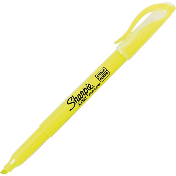 Highlighter, Chisel Tip Fluorescent Yellow PK12