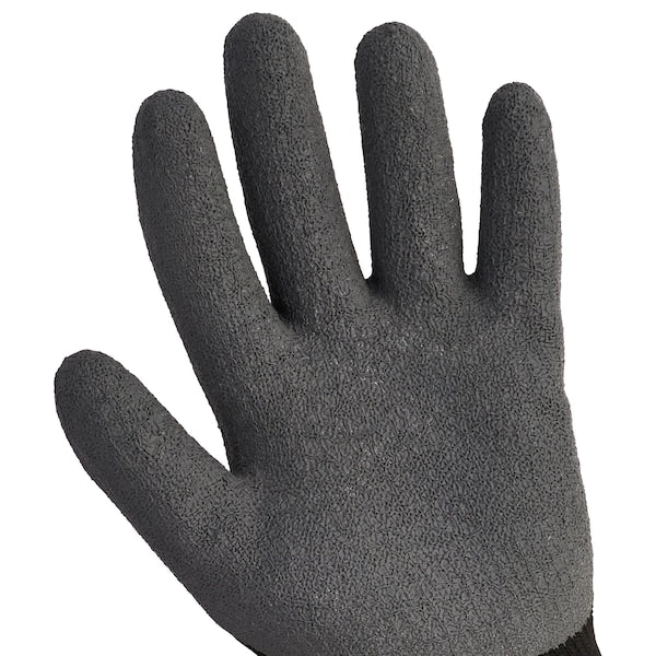 G40 Latex Coated Gloves (97270), Black & Grey, Small (7), 1 Pair