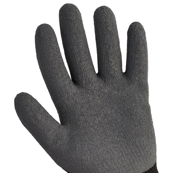 G40 Latex Coated Gloves (97271), Black & Grey, Medium (8), 1 Pair