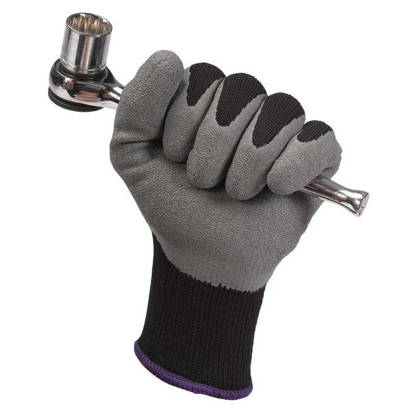 Coated Gloves, 2XL, Black/Gray, PR