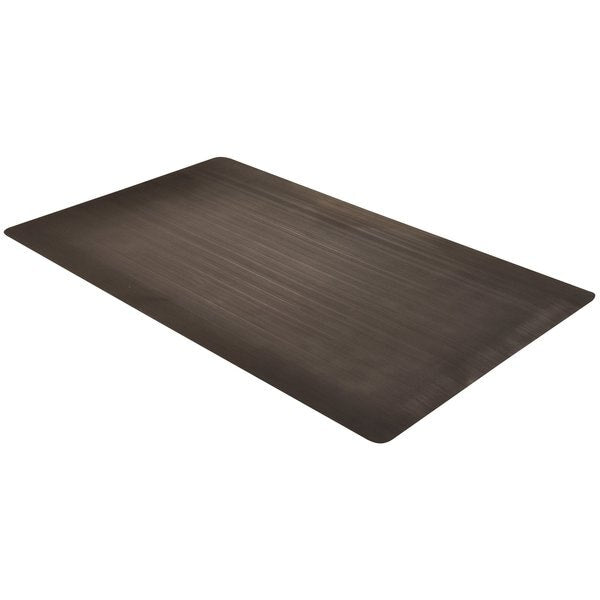 Antifatigue Mat, Black, 5 ft L x 3 ft W, Vinyl Surface With Dense Closed PVC Foam Base, 1 in Thick