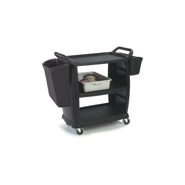 Trash Bin for Bussing Cart, 7 gal., Black