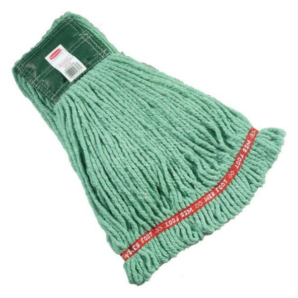 5in String Wet Mop, 22oz Dry Wt, Side Gate Connect, Loop-End, Green, Cotton/Synthetic, FGA25206GR00