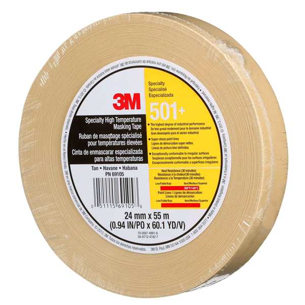 Masking Tape, Tan, 15/16 in. W, 7.3 mil