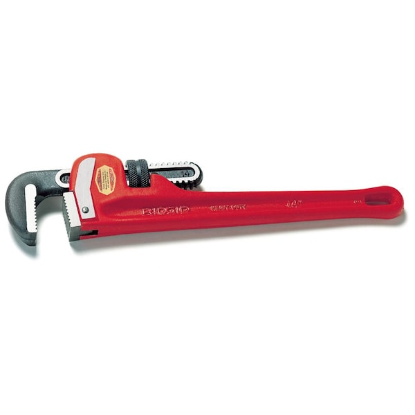 10 in L 1 1/2 in Cap. Cast Iron Straight Pipe Wrench