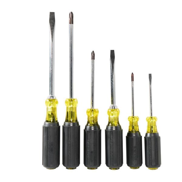 Screwdriver Set, Slotted and Phillips, 6-Piece
