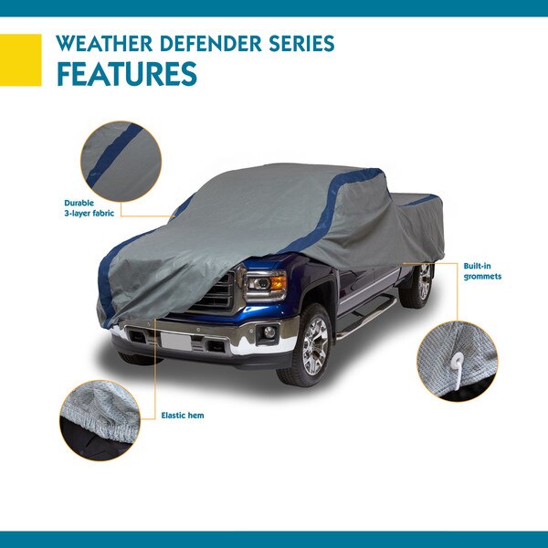 Weather Defender Grey Extended Cab Bed Truck Cover