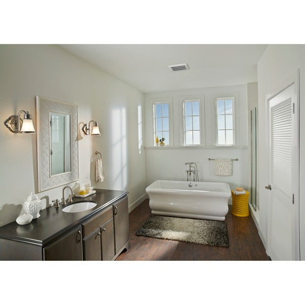 Ceiling Bathroom Fan, 80 cfm cfm, 4 in Duct Dia., 120V AC, Energy StarÂ® Certified