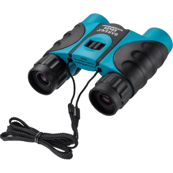 Waterproof Compact Binoculars, 10x25, Blue