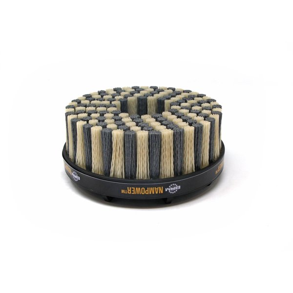 NAMPOWER ADD15038120 Abrasive Disc Brush, Dot Style, 150mm Diameter, 38mm Trim, 120 Grit