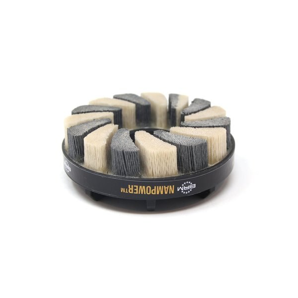 NAMPOWER ADT1251880 Abrasive Disc Brush, Turbine Style, 125mm Diameter, 18mm Trim, 80 Grit