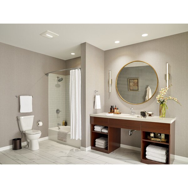 Single-Speed Vent Fan with LED Light, 80 cfm, 4