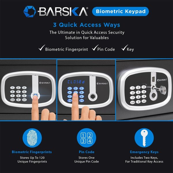 Digital Keypad Biometric Safe, 0.85 cu ft